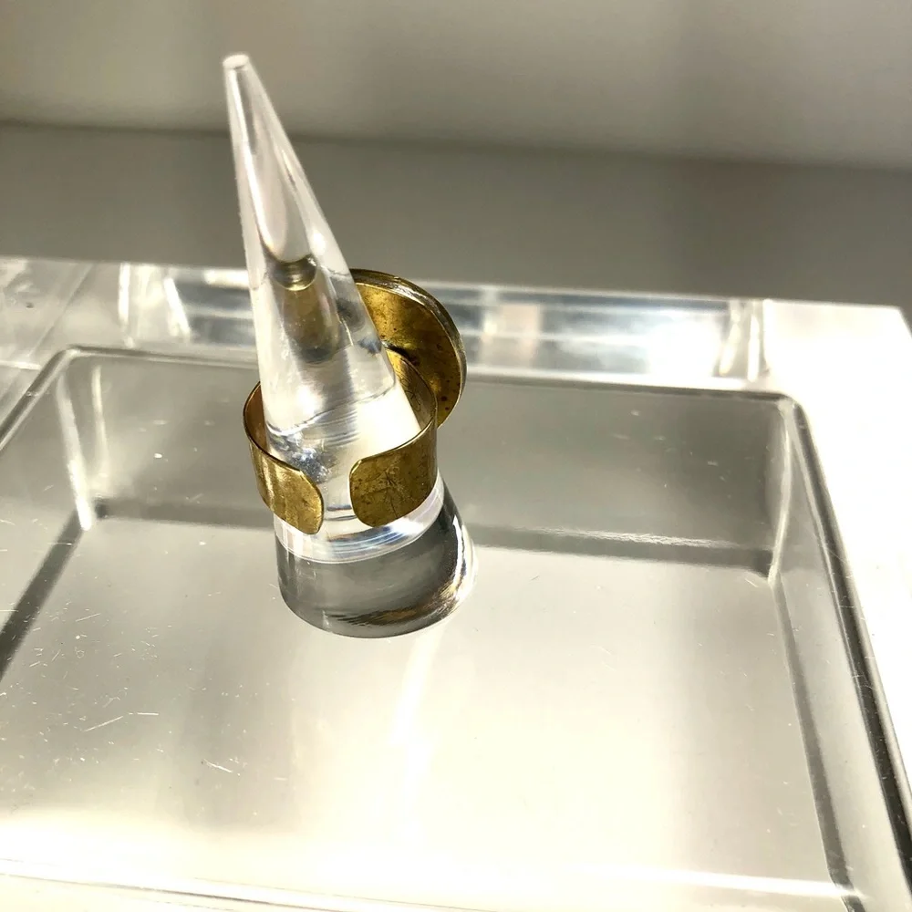 💝VTG MENS MCM BRUTALISTS RAFAEL BRASS RING  ADJUSTABLE 1960-1970 CANADA unisex - Picture 12 of 12